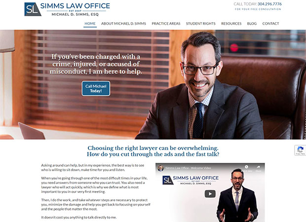 Mobile-friendly website redesign with Avvo integration and ongoing maintenance.